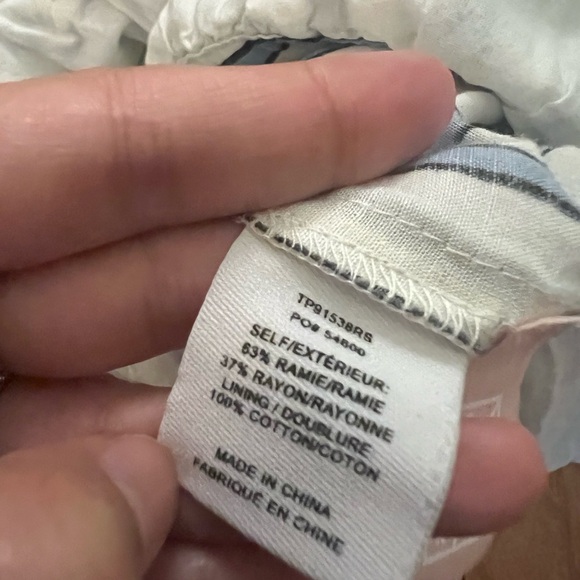 DEREK LAM 4 Crosby Dress Women Blue Stripe Shirtdress Snap Front Cap Sleeve - Picture 8 of 10